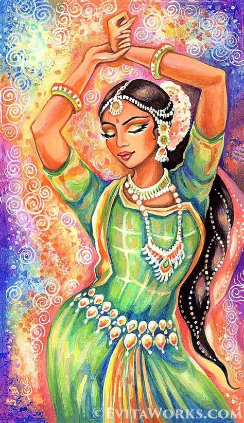 Indian Dancer Woman Artwork Bollywood Dancing Etsy Indian Art Paintings Dance Paintings