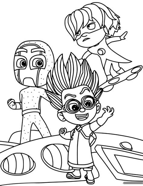 Catboy From Pj Masks Coloring Page Free Printable Coloring Pages For Kids