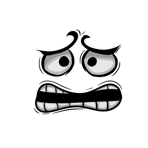 Scared Face Cartoon 33530286 PNG