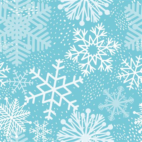 Snow Seamless Pattern Abstract Winter Backdrop With Dots Snowflakes