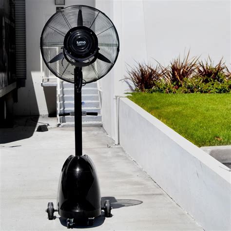 Luma Comfort 26 Inch Outdoor Misting Fan Black MF26B BBQGuys