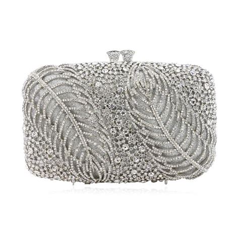 Double Leaves Clutch Rhinestone Purse Evening Bag for Mother of the Bride