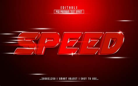 Premium Psd D Speed Psd Text Effect Style Editable