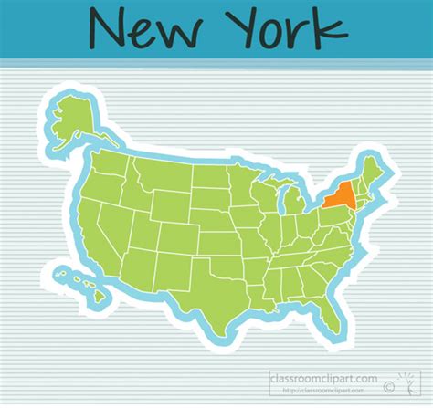 New York Us Map State New York Square Clipart Image Classroom Clipart