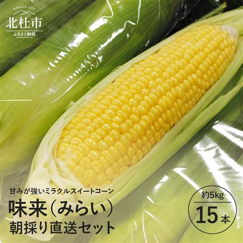 【ふるさと納税】とうもろこし コーン 朝採り 北杜市産 味来 15本 約5kg セット 送料無料 山梨県北杜市｜jre Mallふるさと納税