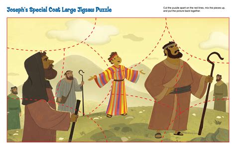 Josephs Special Coat Large Jigsaw Puzzle On Sunday School Zone