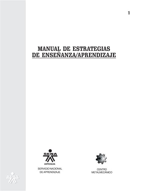 Manual Estrategias Ensenanza Aprendizaje Manual De Estrategias De