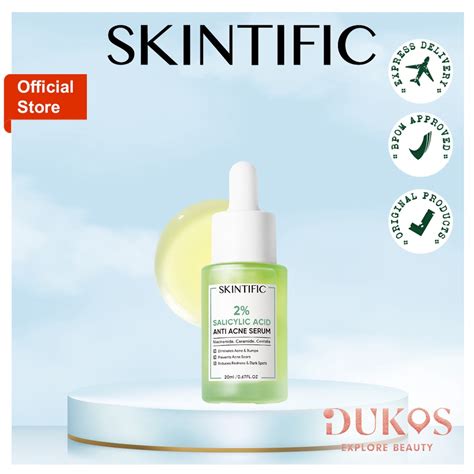 Jual Skintific 2 Salicylic Acid Anti Acne Serum 20ml Bpom Shopee Indonesia