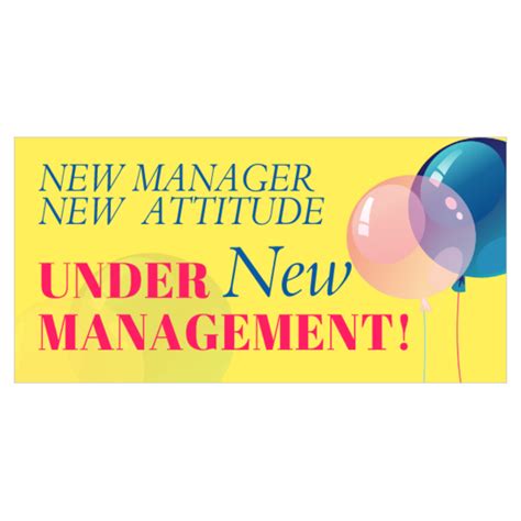 Under New Management Vinyl Banners