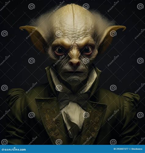 Baroque Minimalism A Captivating Portrait Of A Goblin Humanoid In