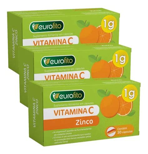 Kit De C Psulas Eurofito C De Vitamina C Y Zinc De G Con Onzas