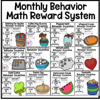 Monthly Math Behavior Reward System By Keepin Up With The Kinders