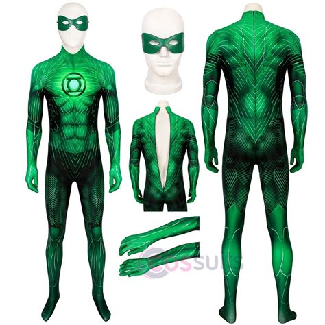 Jordan Green Costume Hal Jordan Cosplay Jumpsuit - CosSuits