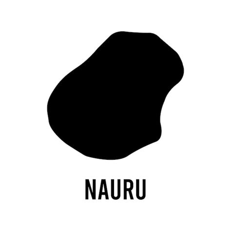 Premium Vector Nauru Map Icon Vector