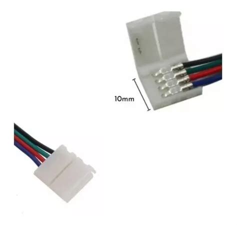 Conector Emenda Para Fita Led 10mm Rgb 4 Vias 1 Terminal Parcelamento