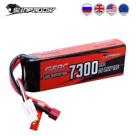 SUNPADOW 2S 7 4 V Lipo Batterie 7300mAh 70C Weiche Pack Mit Deans T