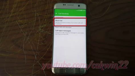 Samsung Galaxy S7 Edge How To Block Numbers Android Marshmallow