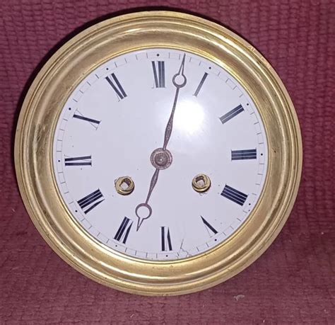 Ancien Mecanisme Mouvement Bronze Pour Pendule Horloge Portique A