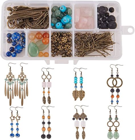 Amazon Sunnyclue Box Diy Pairs Chandelier Gemstone Earrings