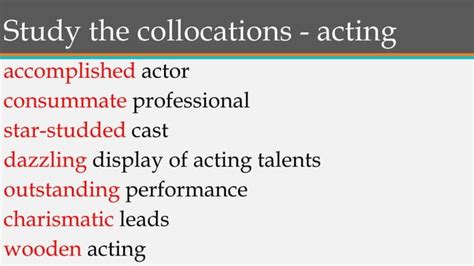 Collocations For Films And The Cinema PPT