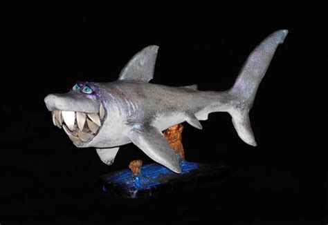 Shh Shh Shark Shark Clay Sculpture Made In Hawaii Maui Hands