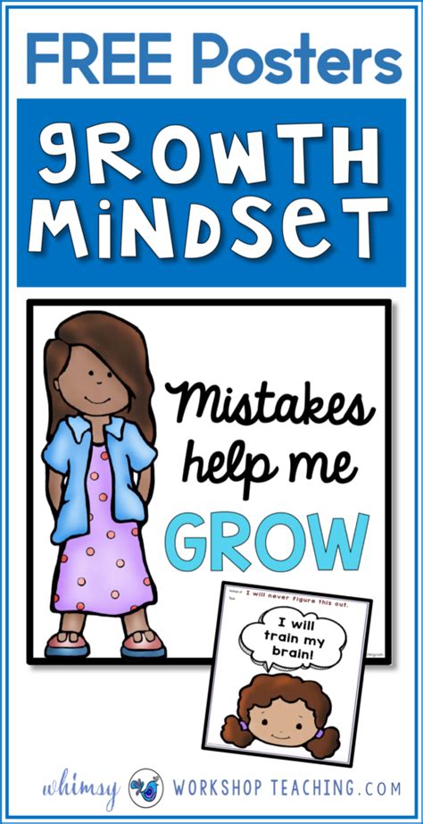 Free Posters To Promote A Growth Mindset Perfect For Writing Prompts And Discussions About