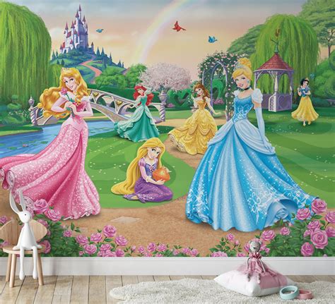 Princess Wall Mural Princess Wallpaper Nursery Decor Children Wallpaper ...