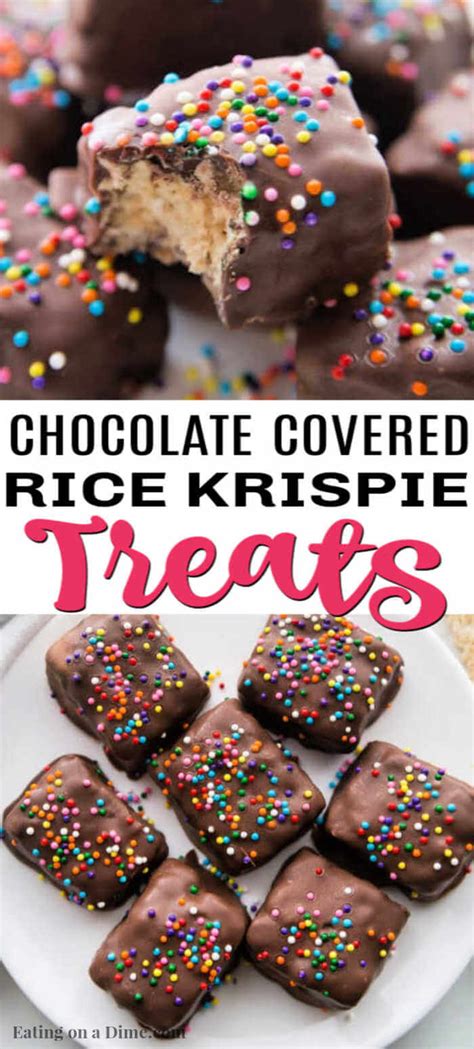 Chocolate Covered Rice Krispie Treats Recipe Chocolate Dipped Treats