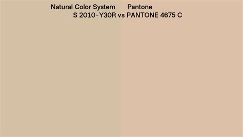 Natural Color System S 2010 Y30r Vs Pantone 4675 C Side By Side Comparison