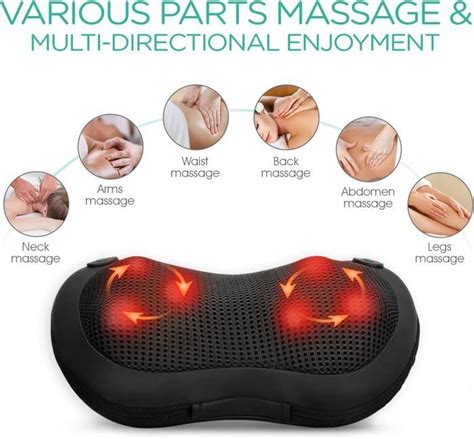 Appareil De Massage Du Dos Et De La Nuque Coussin De Massage Shiatsu