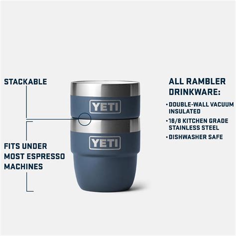 Yeti Rambler Vaso Apilable De Acero Inoxidable Con Aislamiento Al