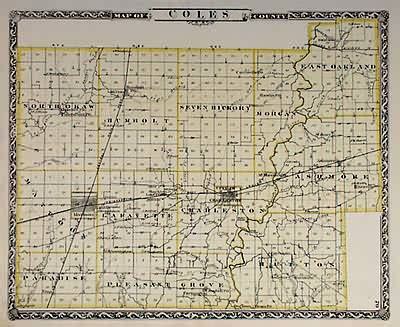 Map of Coles County - Art Source International