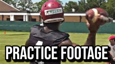 Watch Alabama Quarterbacks In Action Before Second Scrimmage Latest