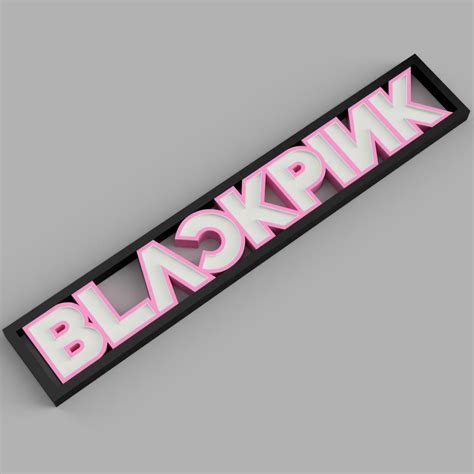 3D file NAMELED BLACKPINK (LOGO) - LED LAMP WITH NAME 🔦・3D printer ...