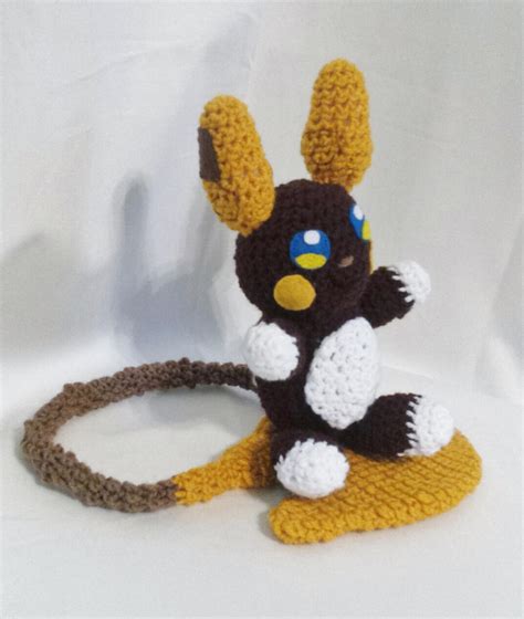 Shiny Alola Raichu By Gwilly Crochet On Deviantart