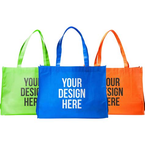 Promotional Medium Eco Friendly Non Woven Tote Bags With Custom Logo