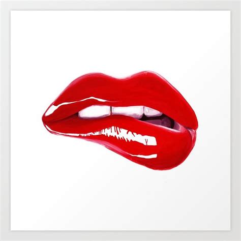 Red Lips Art Print Lips Art Print Red Lips Lip Art