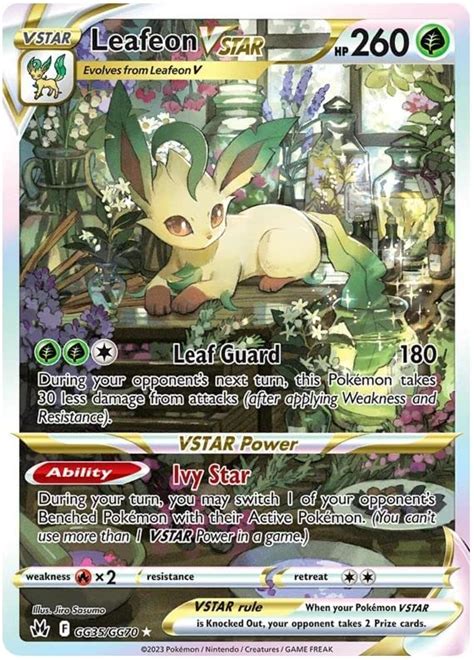 Leafeon Vstar Gg Gg Ggv Pokemon Card Swsh Crown Zenith Gg X