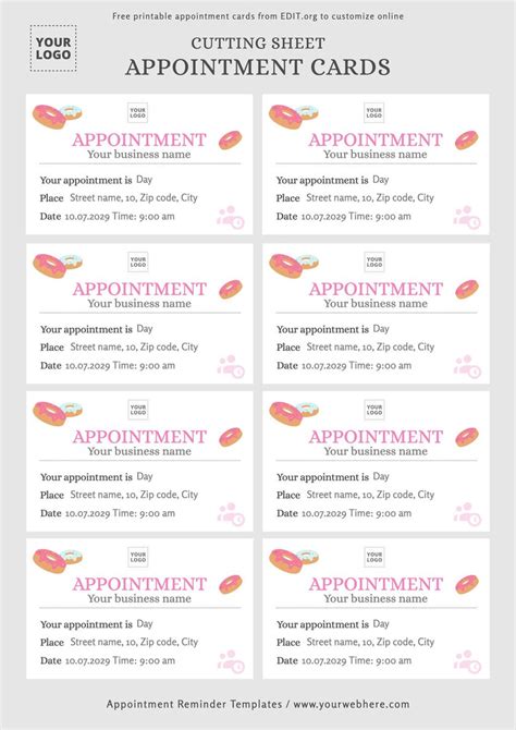 Free Printable Appointment Card Templates