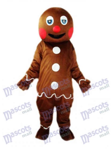 Gingerbread Man Mascot Adult Costume Christmas Xmas