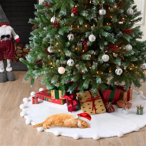 High Quality 36 inch White Christmas Tree Skirt