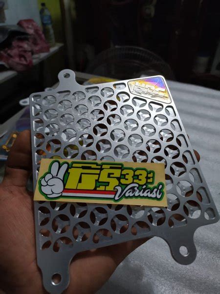 Jual Cover Radiator Titanium Pcx Vario 125 Vario 150 Tutup Radiator Cnc Vario Tutup Radiator Cnc