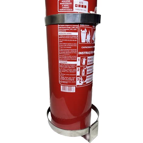 Extintor Incêndio 4kg Abc 5 Anos Resil R916 Suporte Inox Para