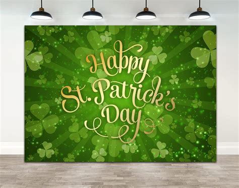 Ticuenicoa 7×5ft Happy St Patricks Day Backdrop Green