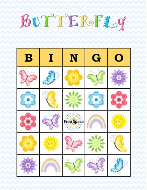 Butterfly Bingo 30 Printable Spring/summer Garden Birthday/bridal/baby ...