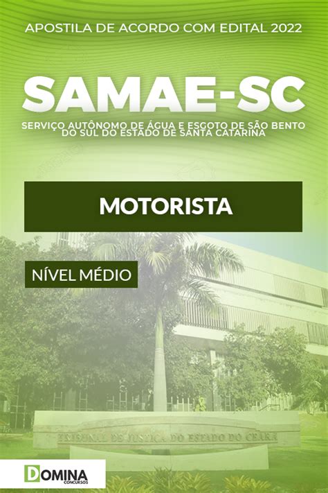 Simulado Para Motorista Samae Pomerode - Apostila Concurso SAMAE São Bento Sul SC Motorista - Domina Concursos