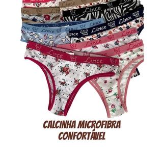 Kit 10 Calcinhas Conforto Menina Moça Tanga Cós Personalizado