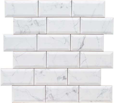 Carrara 75x15 75x30 White Marble And Metro Look Wall Tiles