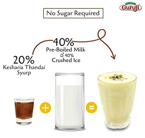 Jai Guruji Kesharia Thandai Dry Fruit Syrup Sharbat Instant Refreshing