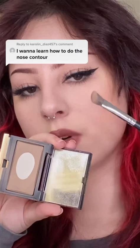 Nose Contour Contouring Makeup Tutorial Contour Tutorial Button